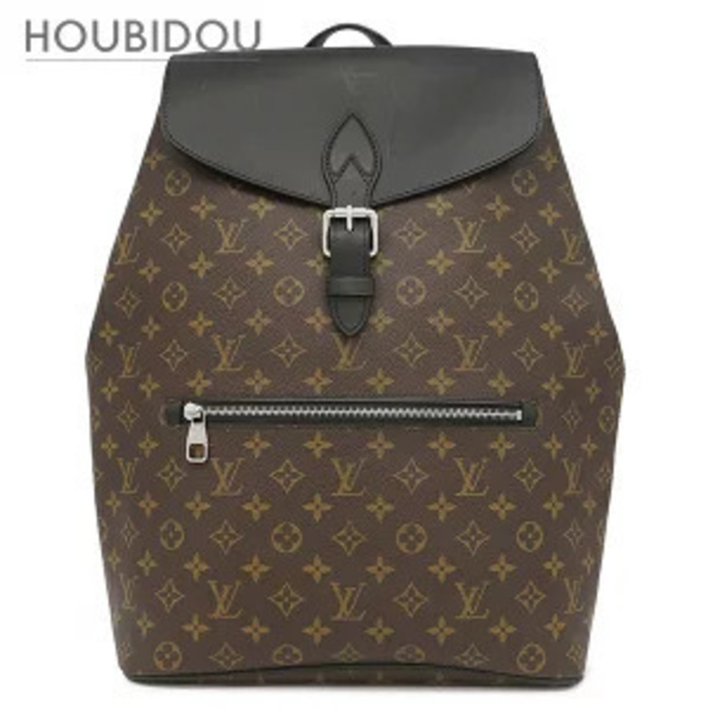 Louis Vuitton Backpack Daypack Parc Monogram Macassar Brown x Black Brown